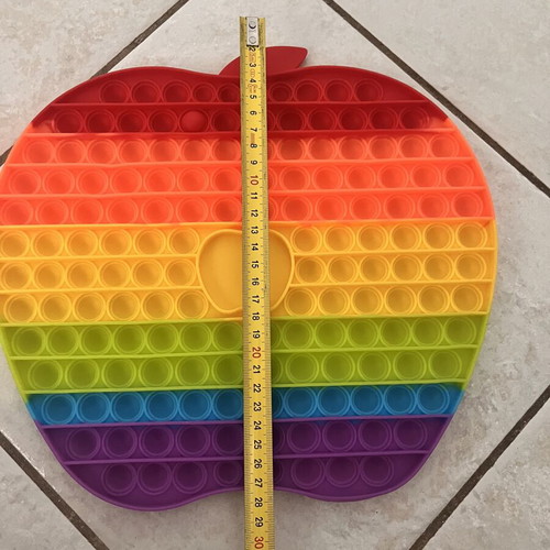 Jumbo Pop It Apple Rainbow Fidget Toy new