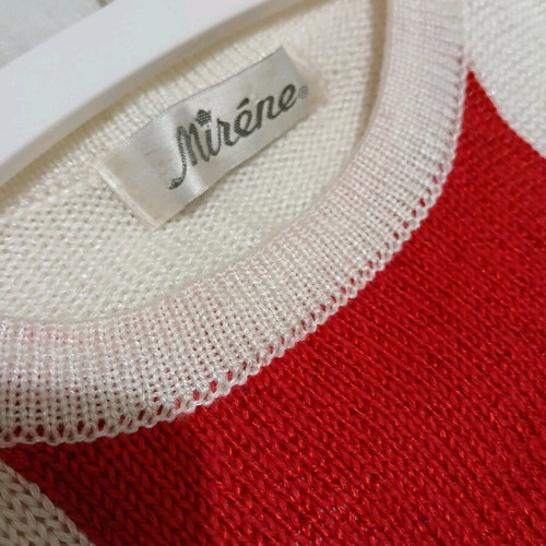 Vintage long ecru sweater with pattern new