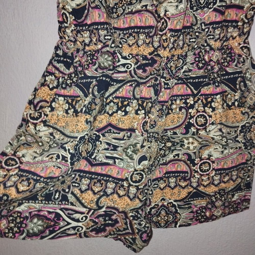 One-piece romper with lace top and front zipper, like new, sizes XL to XXL