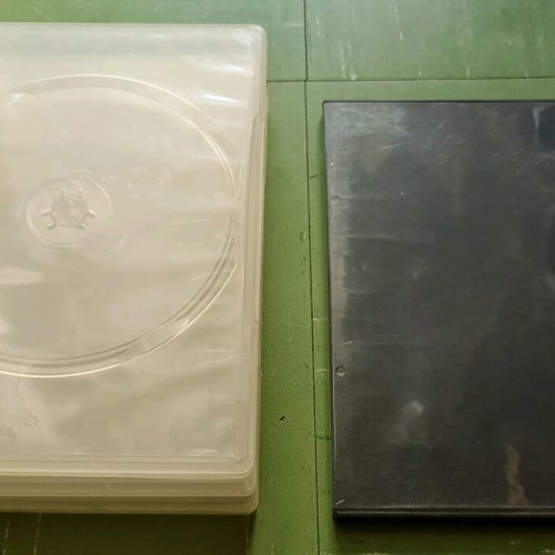 DVD cases used, 3 double white and 1 single black