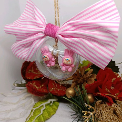 La Bou Pou earrings and pink hair bow new