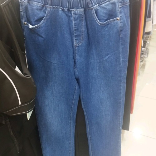 Jeans women's pants with elastic top new, blue