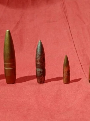 Bullets used, various calibers deactivated decorative