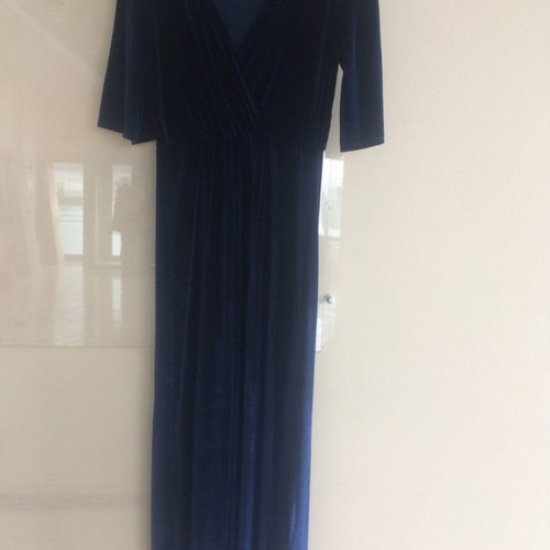 Matis Velvet Maxi Dress Blue New Size Medium