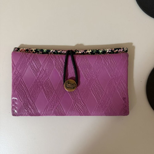 Simona handmade tobacco pouch floral design like new