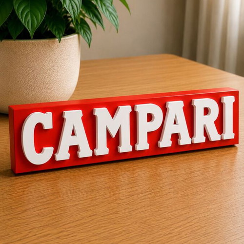 Campari Logo 3D Printed Decor New