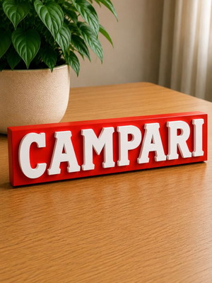 Campari Logo 3D Printed Decor New