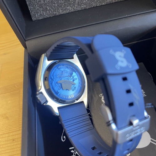 Seiko 5 One Piece Sabo men's automatic watch new, blue