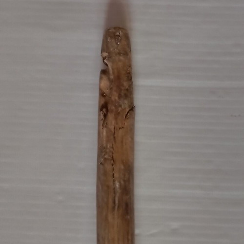 Wooden carved walking stick used with horse head handle