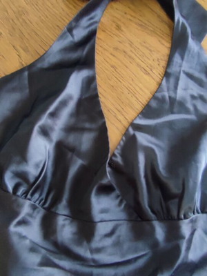 Black satin top like new, size 40