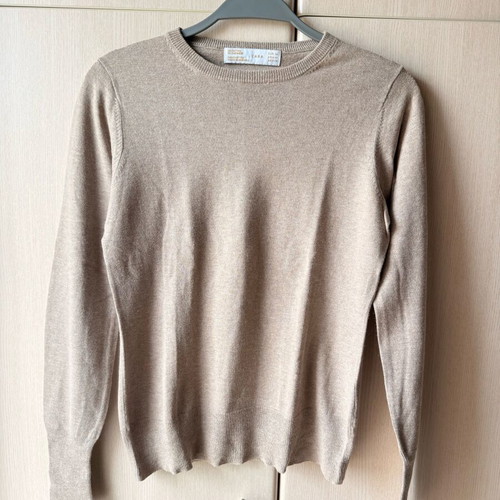 ZARA basic knit top beige-taba size M like new