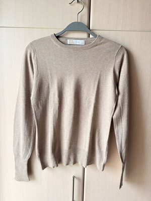 ZARA basic knit top beige-taba size M like new
