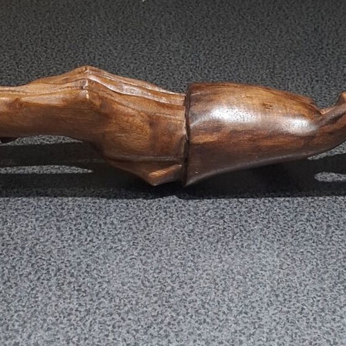 African wooden carved statue, handmade, 43cm