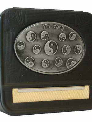 Grandpa's Black Rolling Tobacco Case with Engraving New