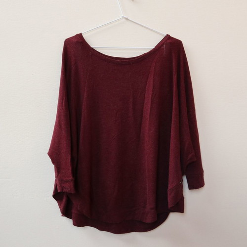 Toi&Moi burgundy 3/4 blouse used