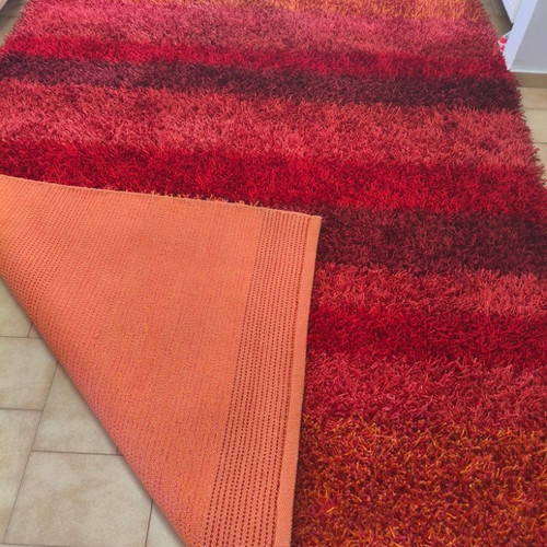 Anatolia Shaggy Rugs set of 2 like new, red and orange tones