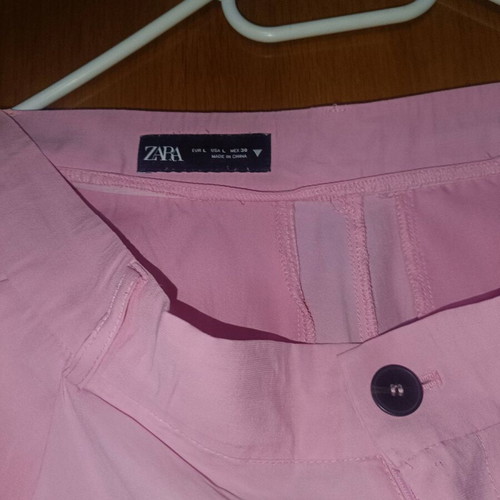 Zara ροζ φαρδύ παντελόνι σαν καινούργιο, μέγεθος L