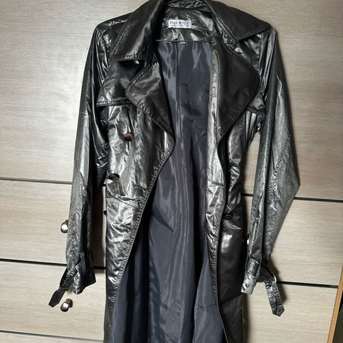 Freestyle Metallic Anthracite Trench Coat like new with belt