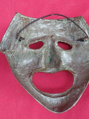 Bronze decorative mask used