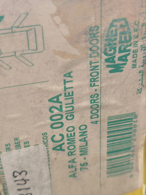 Alfa Romeo 75 right window regulator Marelli original