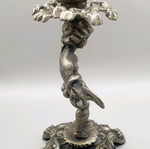 Silver-plated candlestick used, 17cm