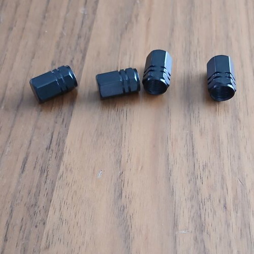 Valve Caps Set of 4 New, Aluminum Alloy, Black