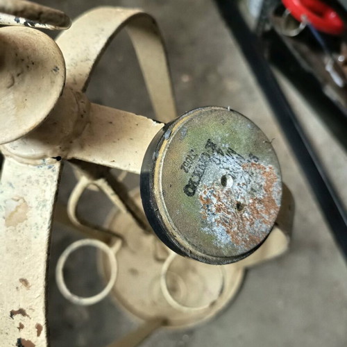 Large iron candlestick used, height 0.70 m