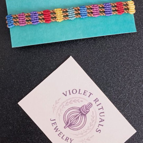 Handmade macrame bracelet new, multicolored