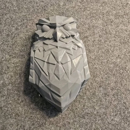 Owl wall light 3d printed, new, gray color