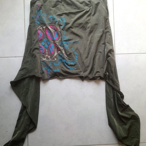 Y2K original strapless top in khaki like new