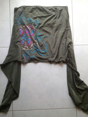 Y2K original strapless top in khaki like new