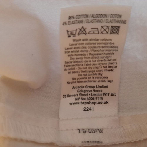 Topshop Mini Skirt Tennis Style white like new, size M