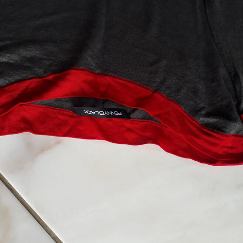 Acerbis blouse 3/4 sleeve used, gray and red