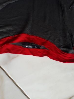 Acerbis blouse 3/4 sleeve used, gray and red