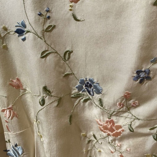 Ann Taylor silk dress new with embroidery in blue and pink shades