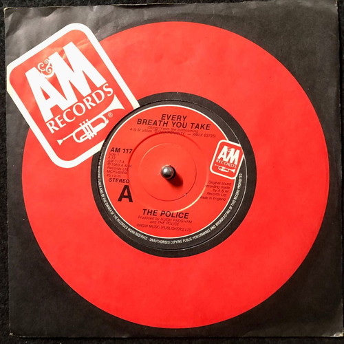 The Police Every Breath You Take Vinyl 7" Single like new, Rock