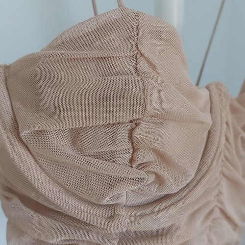 Zara Top bustier mesh nude size M like new