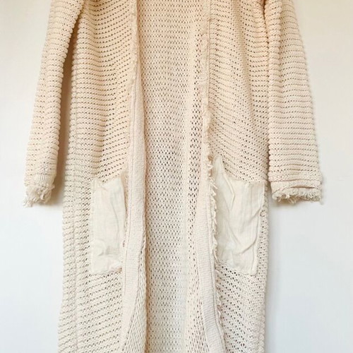 Free People Woodstock long cardigan like new, cotton