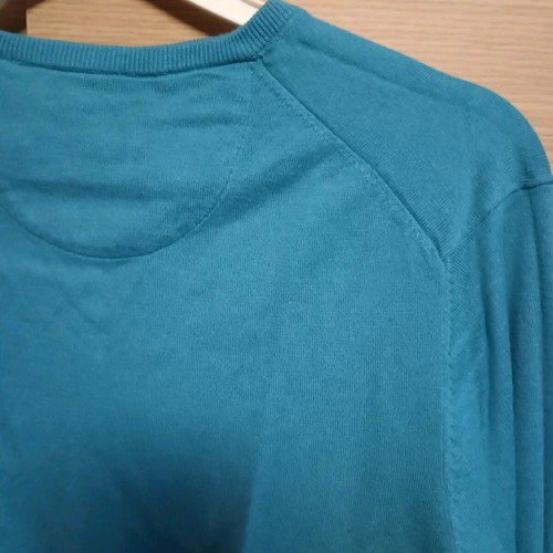 Massimo Dutti men's V-neck turquoise blouse like new size M