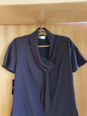 Karina women's blouse new, purple, short sleeve, plus sizes