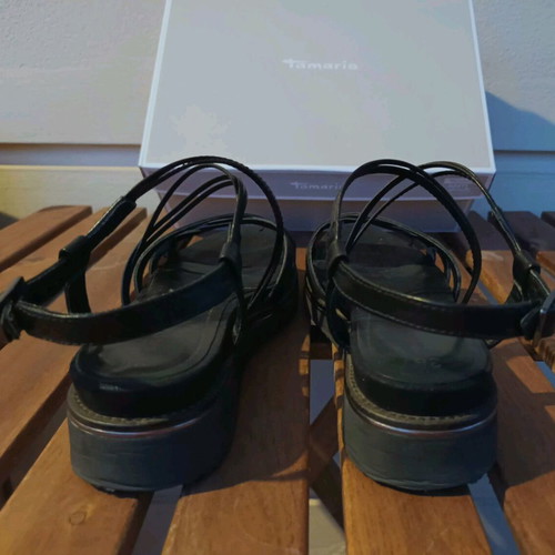 Tamaris Comfort women's sandals size 38 black like new