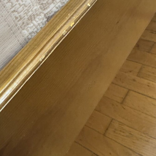 Wooden single bed 100x200 cm used, classic rustic style