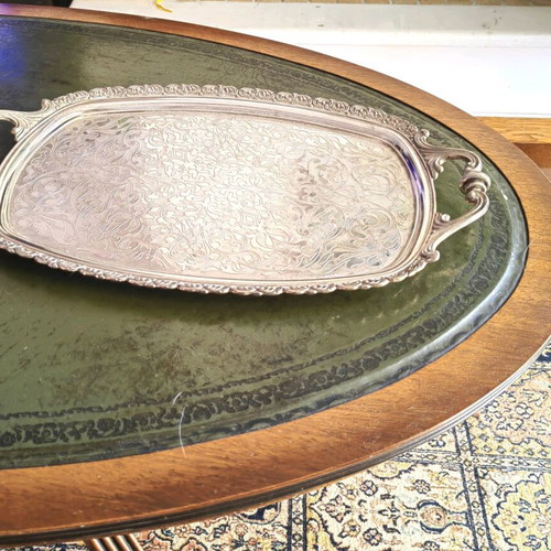 Silver-plated serving tray vintage, like new, made in Italy