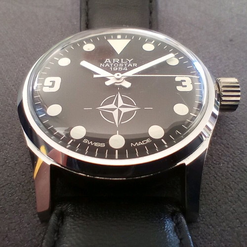Arly Natostar 1954 new Swiss collectible wristwatch