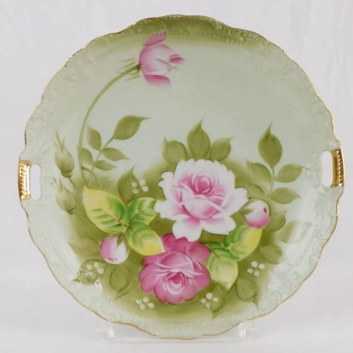Lefton Heritage Green pasta set Japan 1940-1950 new, 7 pieces
