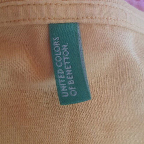 Benetton men's cotton t-shirt like new, yellow, size L