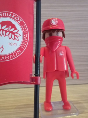 Playmobil Φιγούρα φίλαθλου ΟΣΦΠ σαν καινούργιο με σημαία