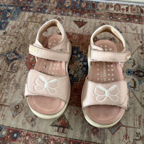 Biomecanics girls' sandals size 24 like new, pink and white