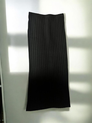 Maxi ribbed skirt new, black A-Style