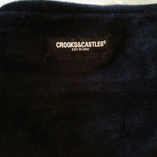 Crooks & Castles velvet sweatshirt new, black, size XL